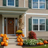 Cozy fall setup perfect for smaller spaces