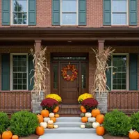 Stunning autumn display with seasonal arrangements